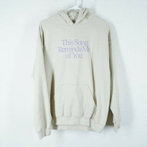 LONELY GHOST Hoodie Womens Medium This Song Reminds Me Of You Graphic Sweatshirt